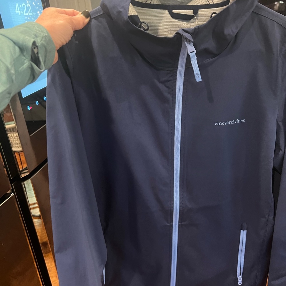 Vineyard Vines Women's Navy Blue Rain Shell Jacket - Picture 4 of 5